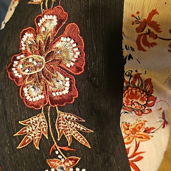 NWT Carole Little Blouse Size M 100% Silk Lining - Picture 10 of 11